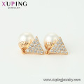 96068 Xuping New Fashion Lady 18K Gold Pearl Drop Earring Jewelry